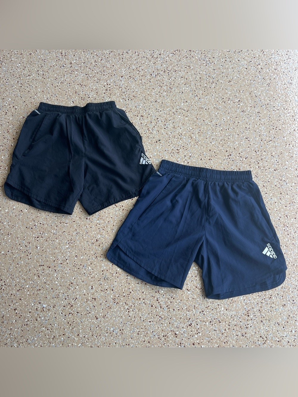Adidas Black and Navy Shorts Set